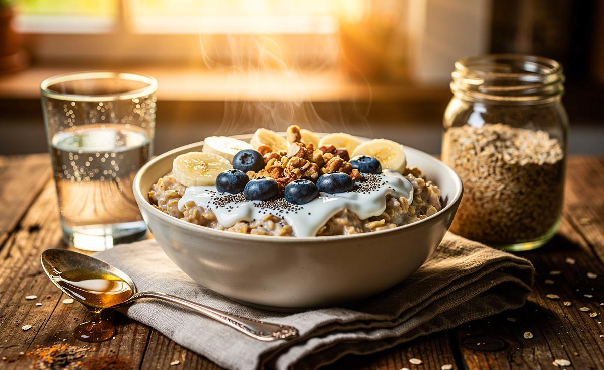 Laut Ernährungswissenschaftlern fördert Haferflockenfrühstück natürlich die Verdauung.