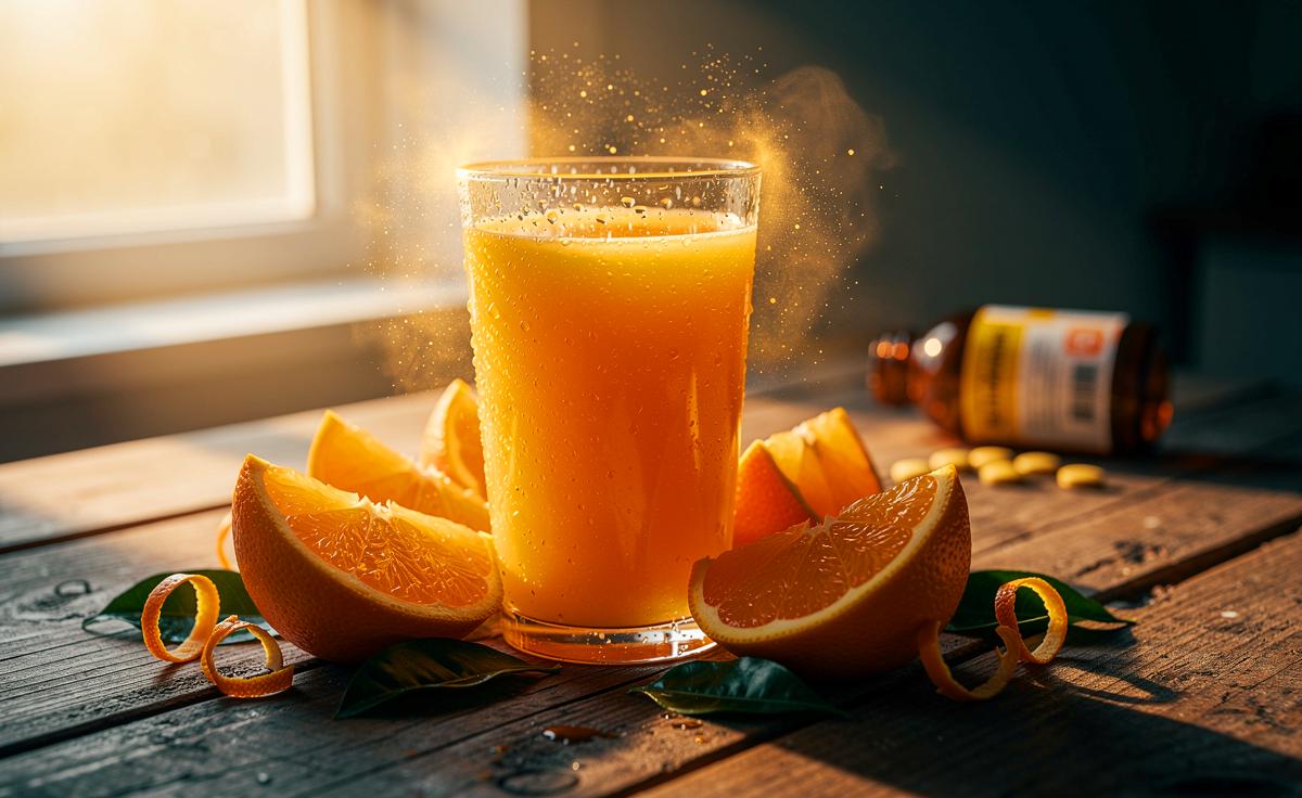 Warum frisch gepresster Orangensaft die Abwehrkräfte stärker als Vitamin C Tabletten.